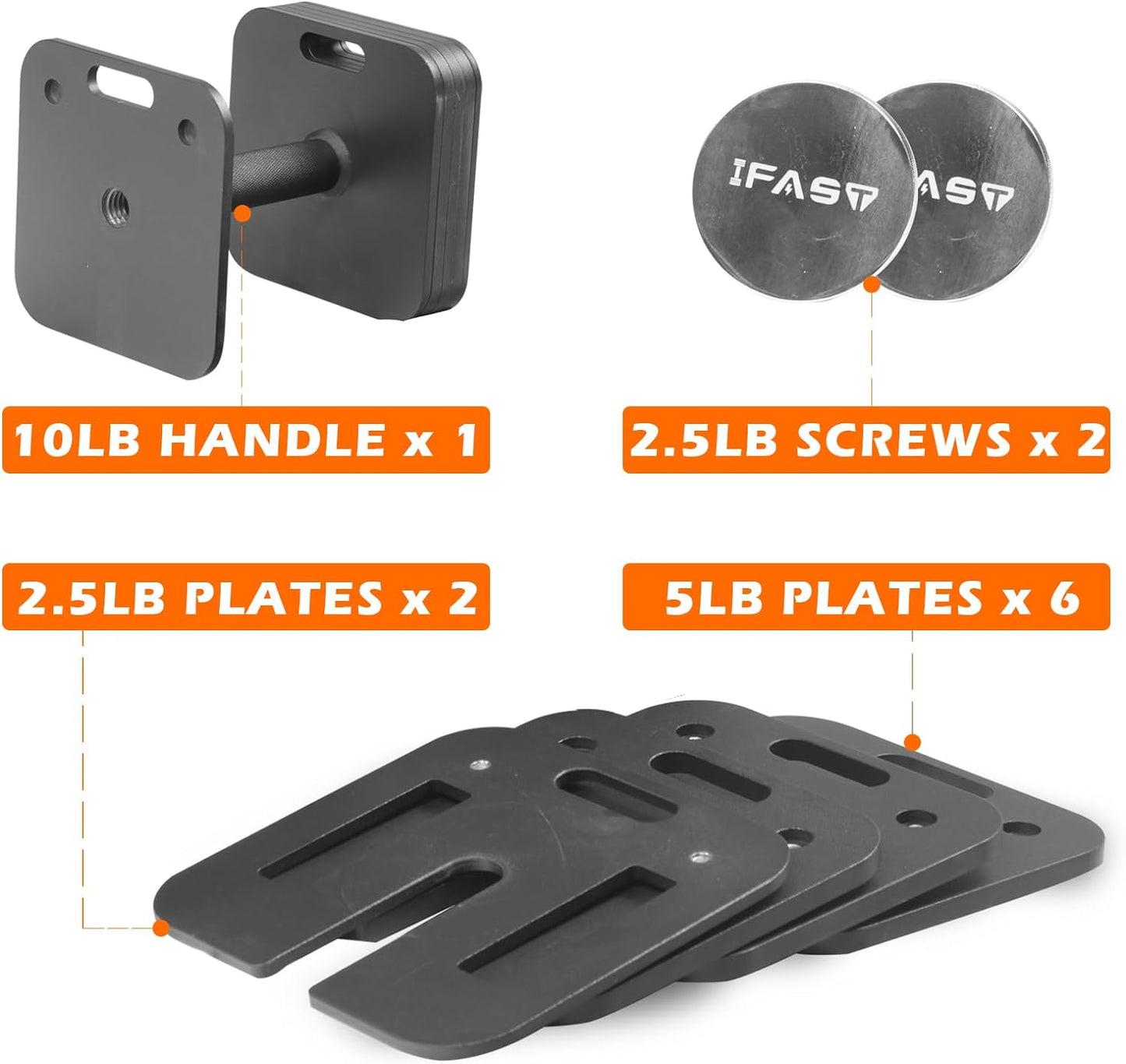 Adjustable Dumbbell 9 In 1 Free Weights For Multiweight Options