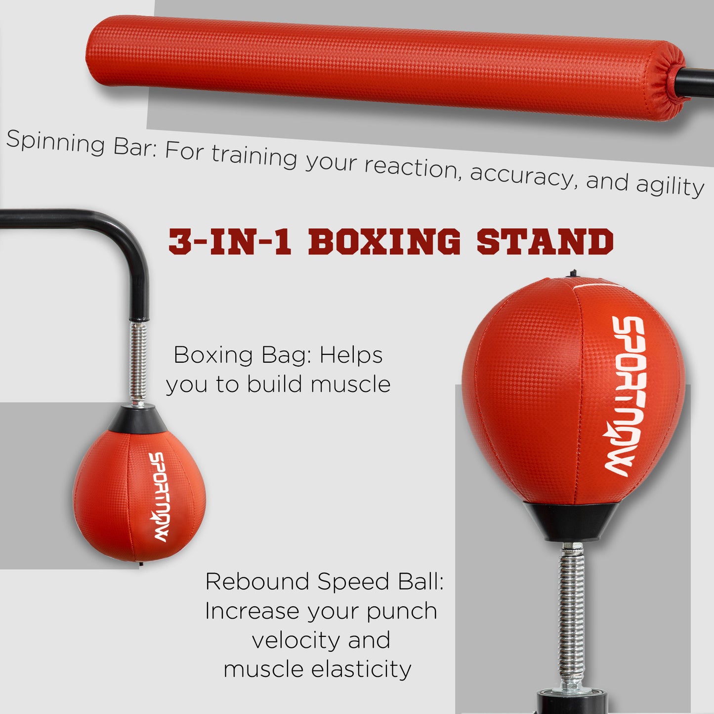 4.6'-6.7' Speed Bag Boxing Bag Stand