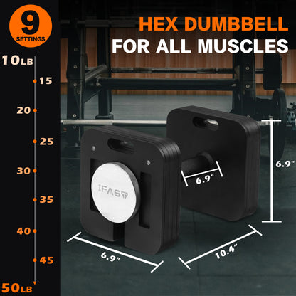 Adjustable Dumbbell 9 In 1 Free Weights For Multiweight Options