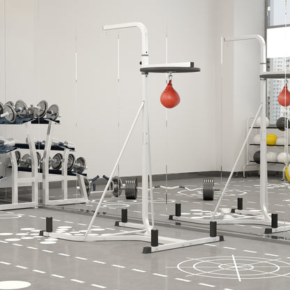 Adjustable Height Heavy Bag Stand with Weighted Base and Speed Bag