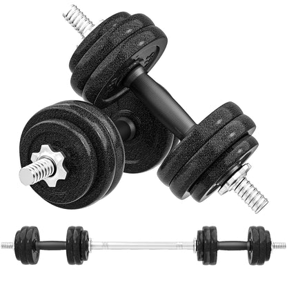 2-in-1 Adjustable Dumbbells Set, 30kg Weights Dumbbells