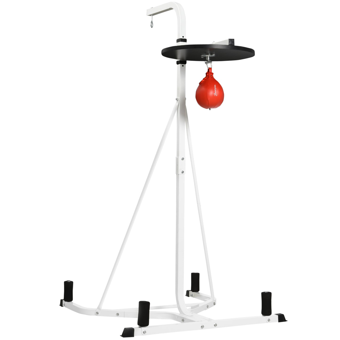 Adjustable Height Heavy Bag Stand with Weighted Base and Speed Bag