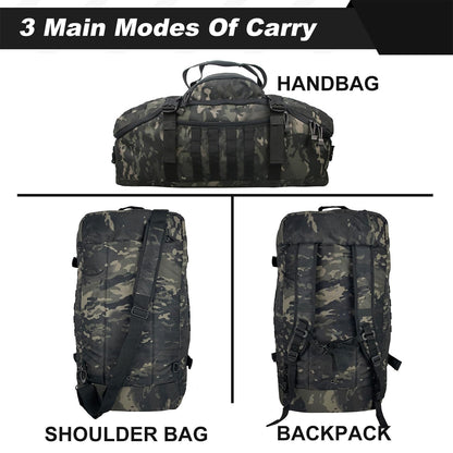 3 In 1 Military Backpack Travel Duffle Bag