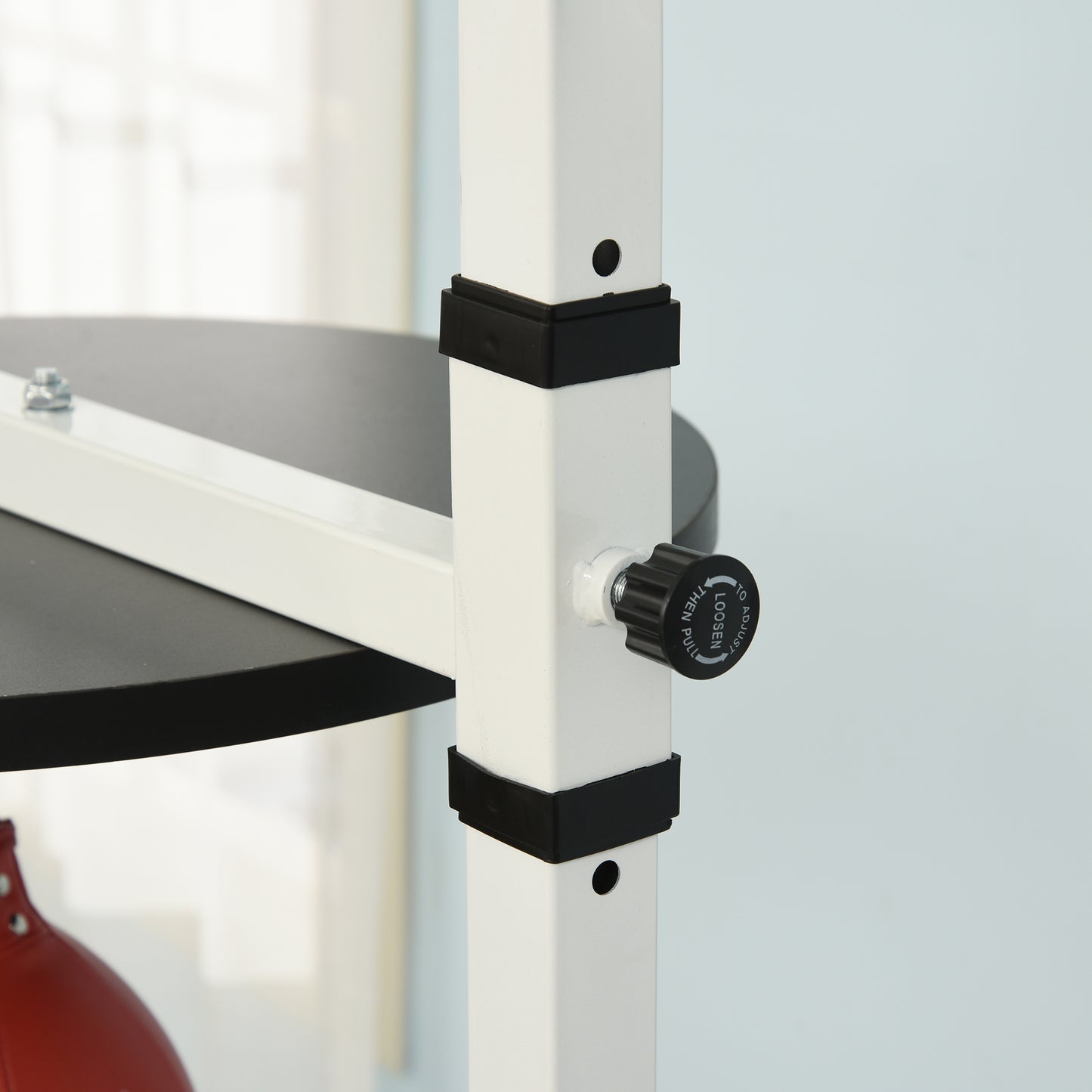 Adjustable Height Heavy Bag Stand with Weighted Base and Speed Bag