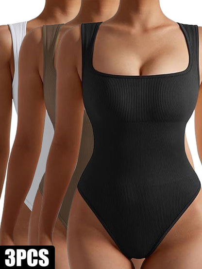 3 Pack Women Workout Seamless Jumpsuit Yoga