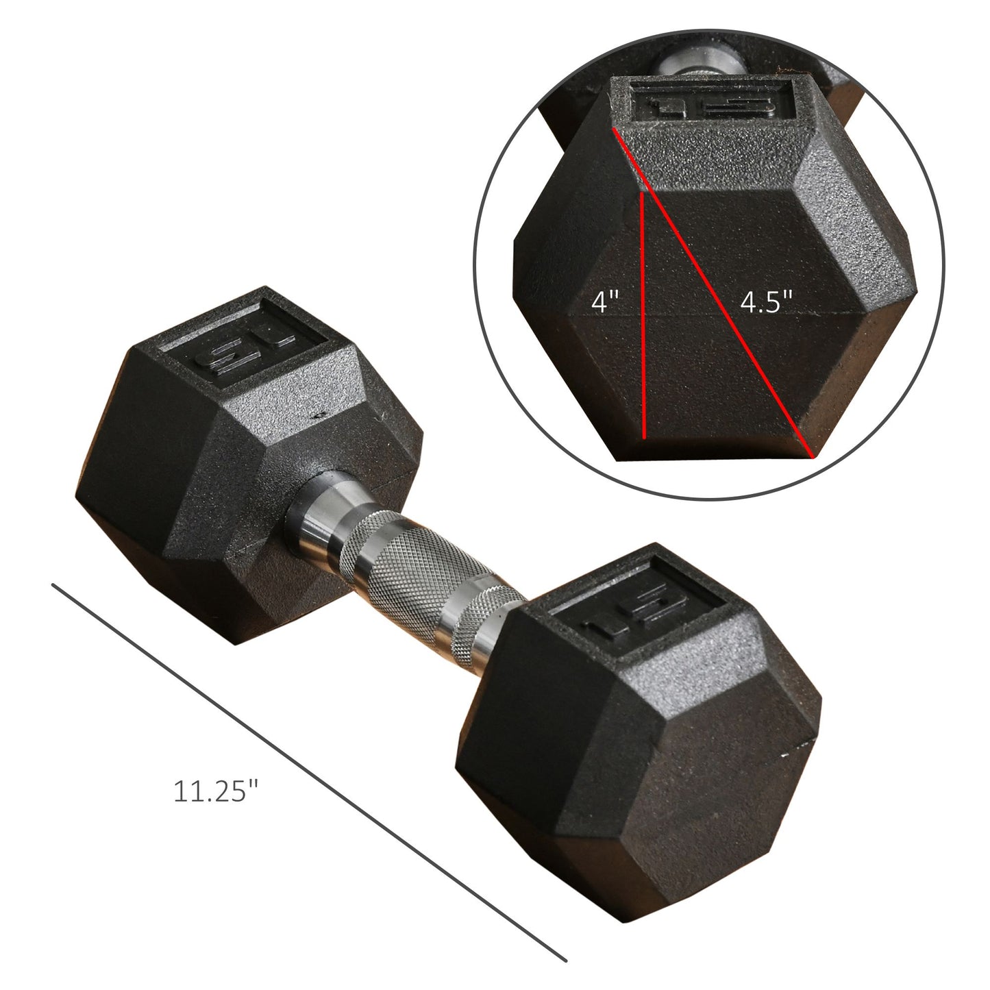 2 X 15lbs Hex Dumbbell Set Of 2