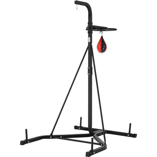 2 In 1 Punching Bag Stand, Steel Heavy Duty Workout Equipment
