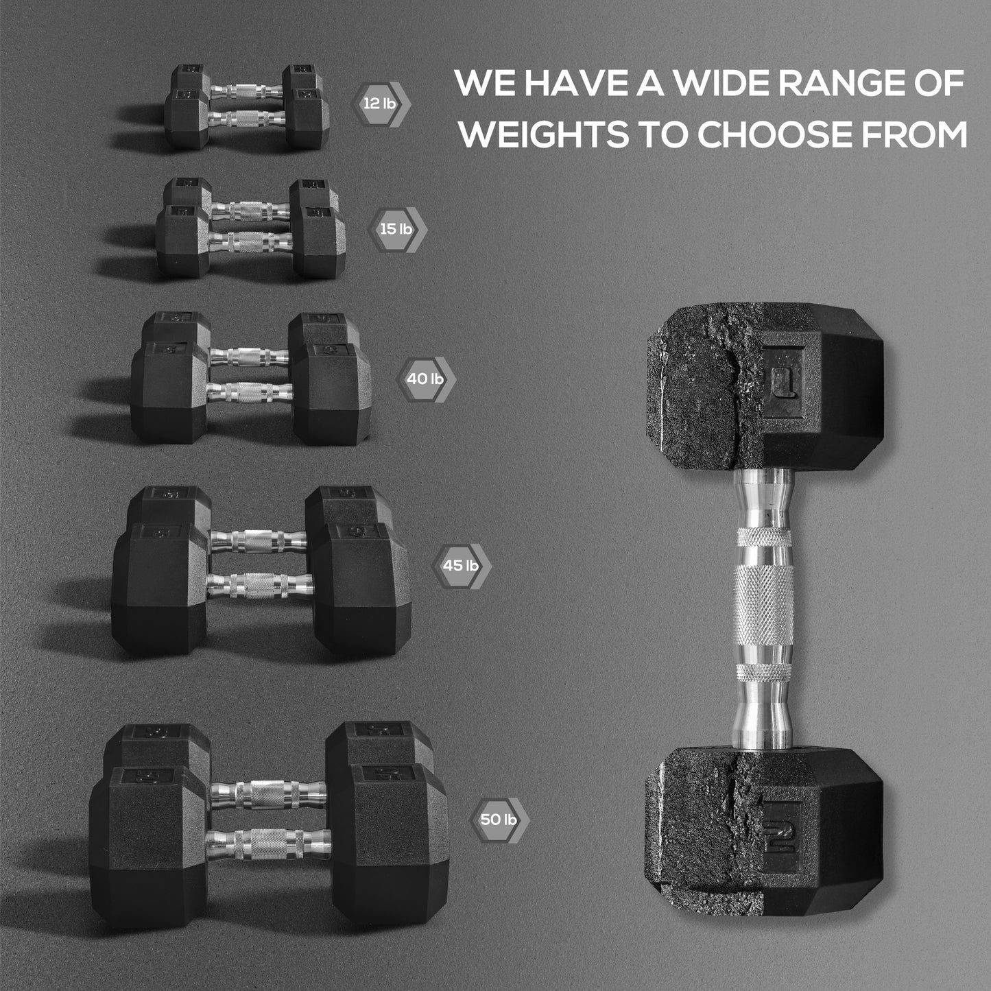 2 X 15lbs Hex Dumbbell Set Of 2