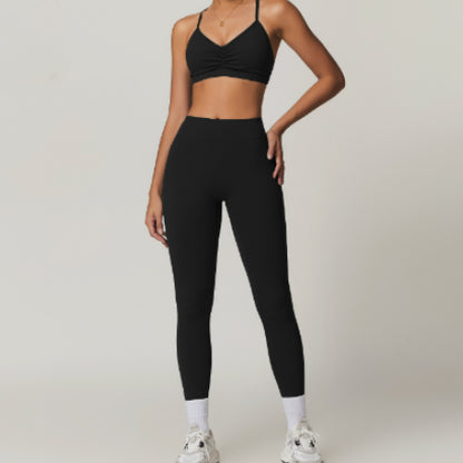 Beauty Back Yoga Sports Suit High Waist Hip Lift Workout Clothes